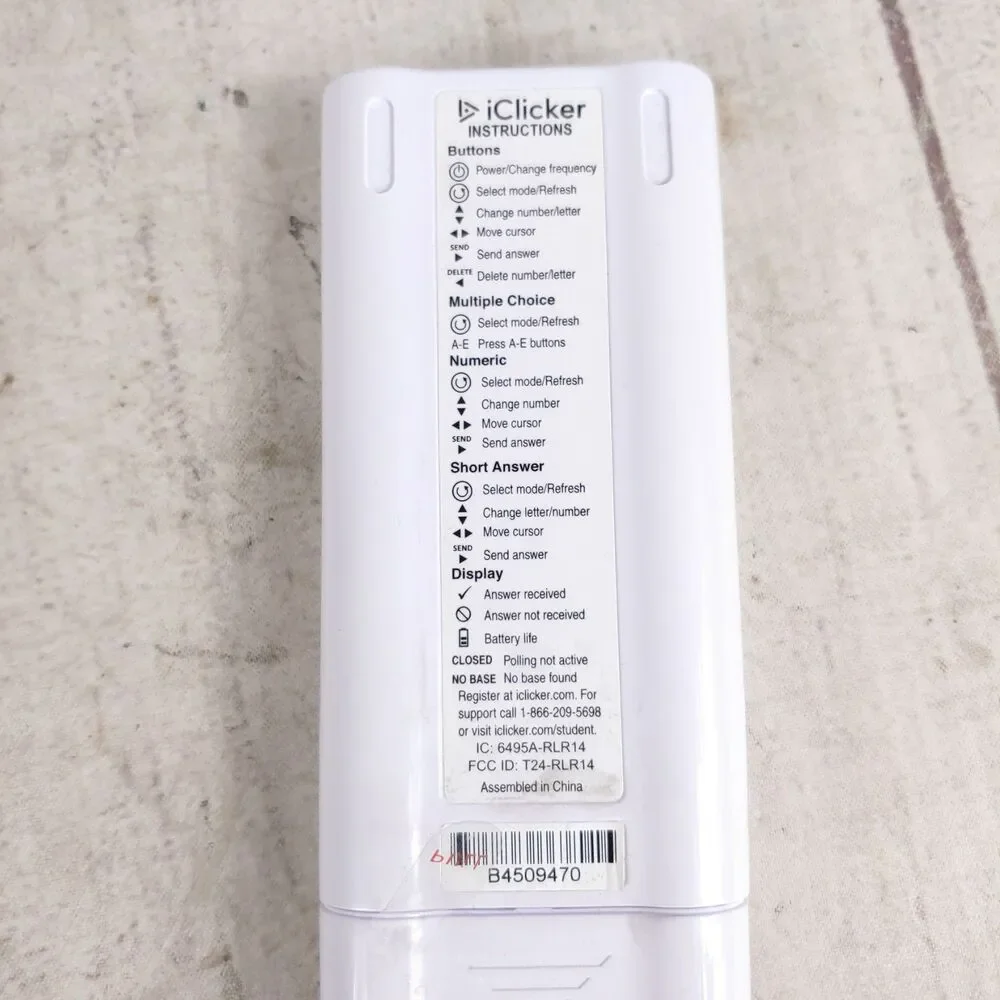 iClicker 2 Student Remote w/ BOX, Classroom Response Controller - TESTED WORKING